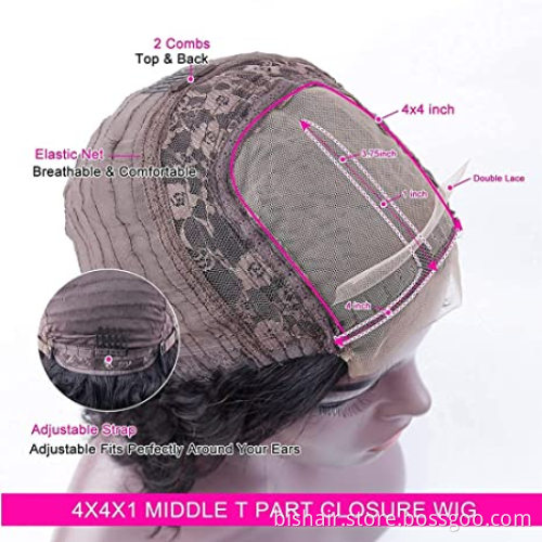 Body Wave Lace Front Wigs Human Hair 13x4x1 T-Part HD Transparent Lace Front Wigs Brazilian Virgin Human Hair Wigs for Black Wom